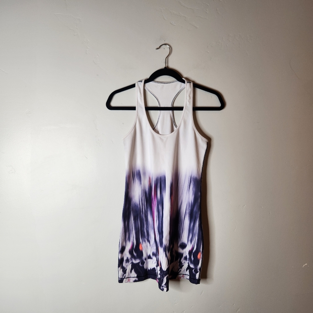 Lululemon Racerback Tie Dye Long Tank Mirage Size 6 - Picture 2 of 5